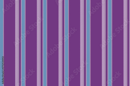 Dolume stripe pattern texture, interior lines fabric background. Frapping textile seamless vector vertical in purple and white colors.