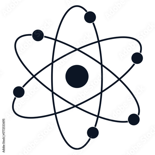 Fundamental Atomic Structure Model with Electrons Orbiting a Central Nucleus