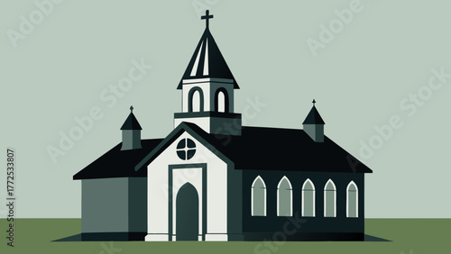Church building vector illustration design