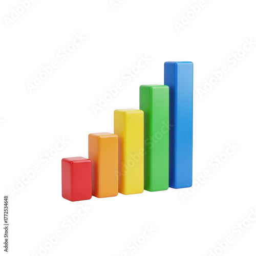 Free Download Bar chart graphic representing growth and progress isolated on transparent background - GFXLoad