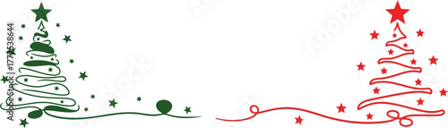 Christmas trees set vector .eps