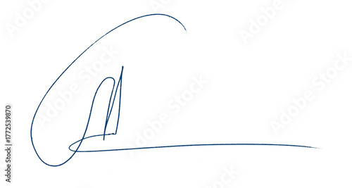 Blue Pencil Underline - Hand drawn horizontal chalk, marker or pencil lines. Design element for emphasis, text lines and decoration. Set on transparent background.