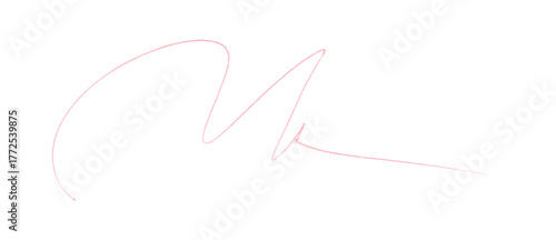 Pink Pencil Underline - Hand drawn horizontal chalk, marker or pencil lines. Design element for emphasis, text lines and decoration. Set on transparent background.