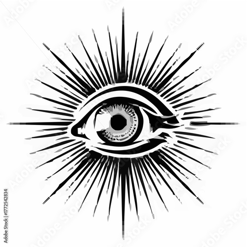 All-Seeing Eye Masonic Symbol...