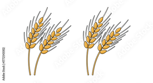 Golden wheat stalks sway gently, symbolizing harvest bounty and natural abundance, perfect for food and agriculture themes