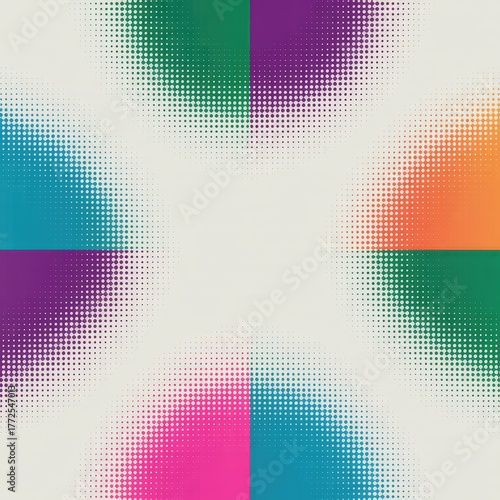 Colorful Abstract Geometric Dotted Pattern