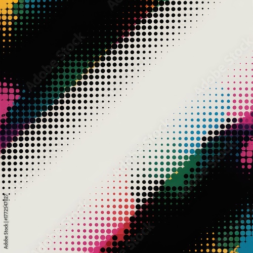 Colorful Halftone Dots Abstract