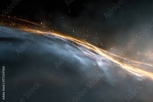 A dramatic black and white background with cinematic light leaks, flares, dust particles, and motion blur. Perfect for adding a touch of elegance and sophistication to your design projects.