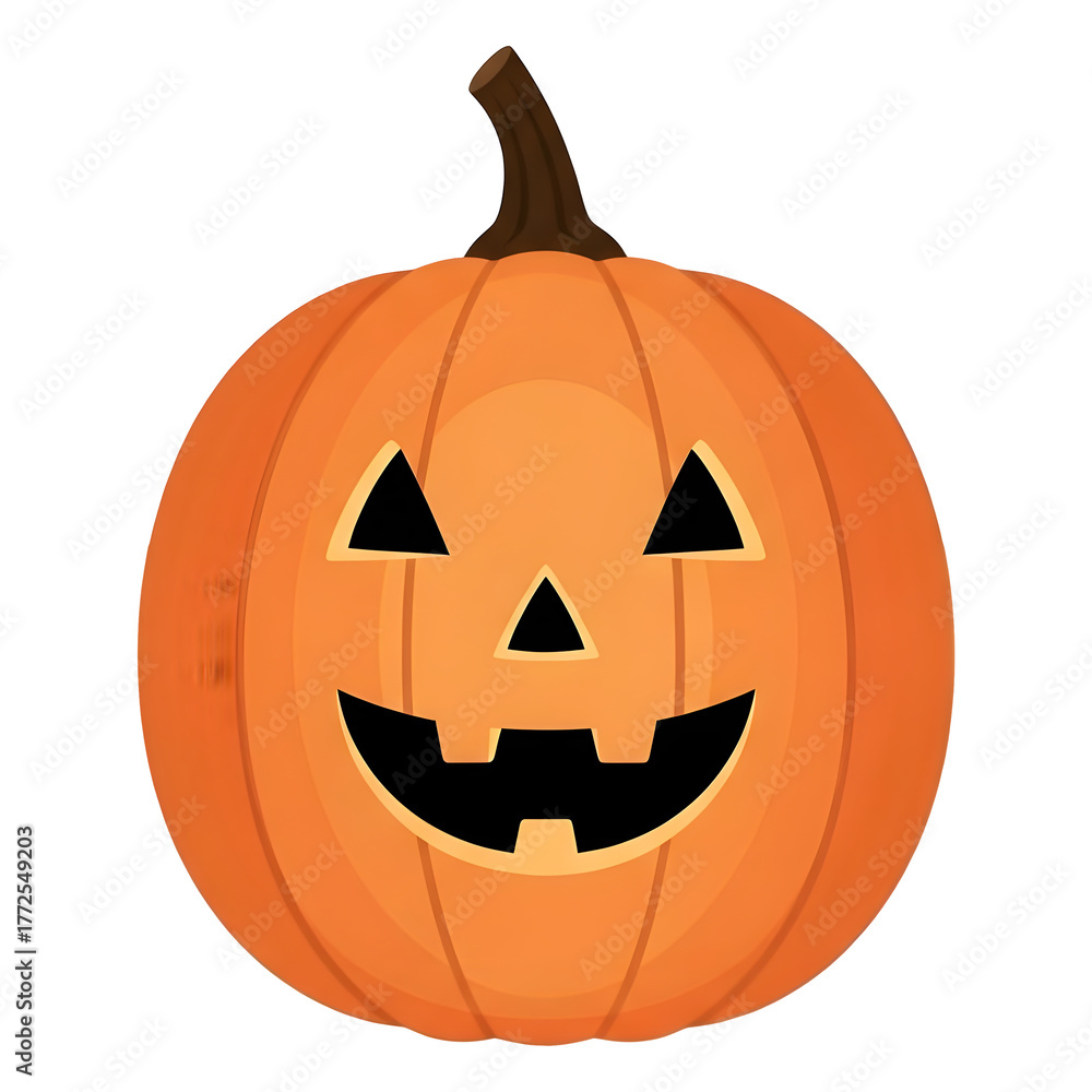 Fototapeta premium Smiling Jack-o'-Lantern on Transparent Background