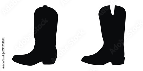 Cowboy Boot silhouette vector illustration