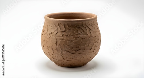 Handcrafted Clay Pot with Traditional Texture Design