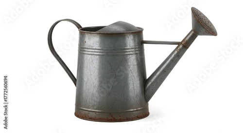 Vintage Galvanized Metal Watering Can – Rustic Farmhouse Style Garden and Home Décor