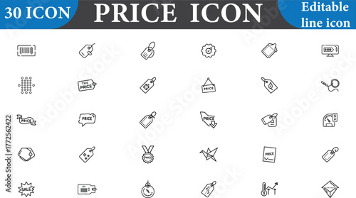 This price icon set is perfect for e-commerce and retail. Use these icons to represent sales, discounts, and promotions in your next online store design. 