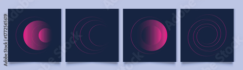 
Circle lines pattern. Futuristic abstract backgrounds with glossy sphere for your creative graphic design.