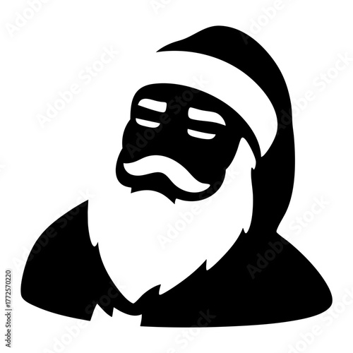 Sad Santa Claus Solid Icon