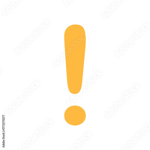 WARNING sign. Exclamation point symbol with white background. Vector icon. 