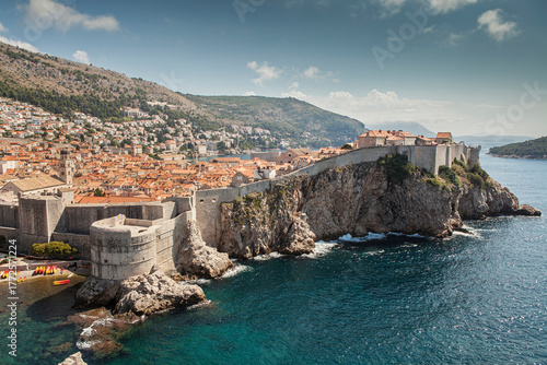 Canvas-taulu Dubrovnik old town panoramic view, Dalmatia, Croatia