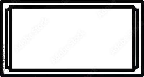 Empty Rectangle Frame Vector Icon
