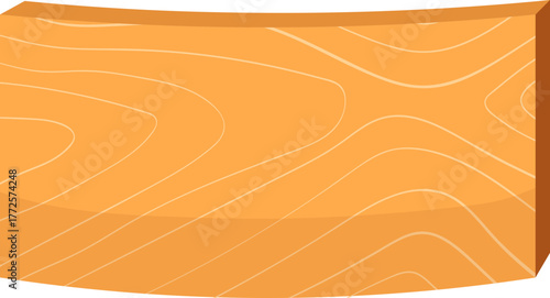 Fresh Salmon Fillet Illustration. Raw Fish Steak with Marbling Lines for Healthy Food and Seafood Concepts