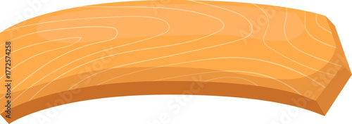 Fresh Raw Salmon Fillet Vector Illustration on White Background