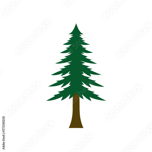 Layered pine tree vector illustration scalable graphic for nature designs