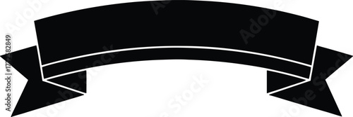 Flat Ribbon Package Vector Icon