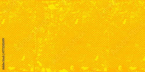 Dots halftone yellow color pattern gradient grunge texture background. Dots pop art comics sport style vector illustration