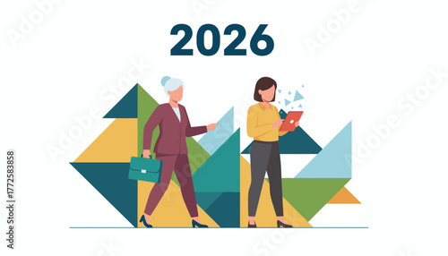 Business planning for 2026 two women using technology and mentorship for future growth