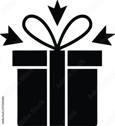 Surprise gift vector icon.