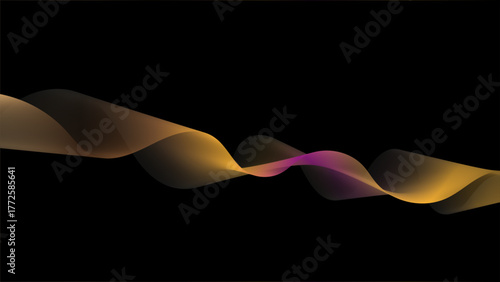 Simple fluid line element with gradient colors, great for modern design.