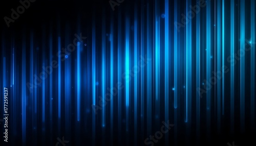Abstract Neon Blue Light Streaks Background