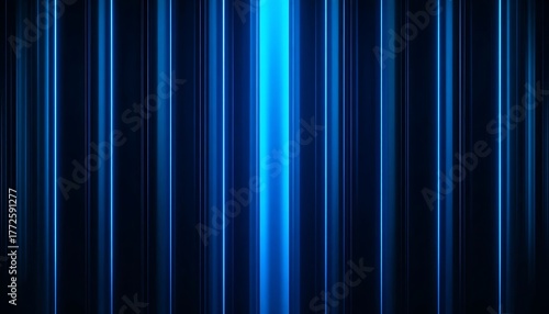 Abstract Neon Blue Light Streaks Background