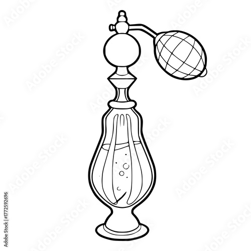retro vanity element: perfume sprayer illustration