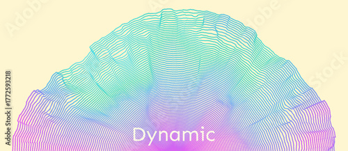 Abstract background. Dynamic particles. Circular grid pattern. Illustration for brochure, poster, cover, card, presentation, flyer or banner.