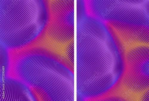 Convex background. Gradient texture. Grid surface. 3D illustration for brochure, poster, cover, card, presentation, flyer or banner.