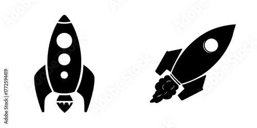 A cartoonish, flat-style illustration of a rocket ship blasting off into the sky with bright colors, symbolizing business and startup concepts, also reminiscent of a children's toy