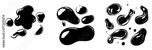 Iridescent liquid shapes with a holographic effect are set against a light-colored background, showcasing colorful fluid gradients and blobs with a glossy, metallic sheen, forming futuristic design