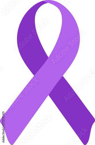 Purple ribbon Bound violence awareness for epilepsy, pancreatic cancer, Alzheimer's disease, lupus, and ADHD