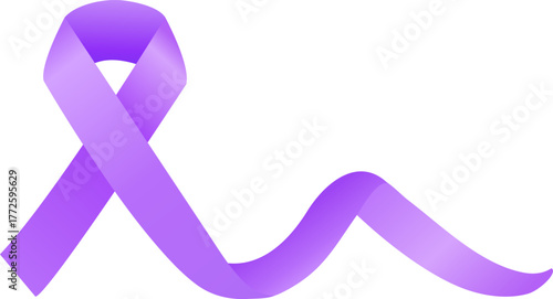 Purple ribbon Bound awareness for epilepsy, pancreatic cancer, Alzheimer's disease, lupus, and ADHD