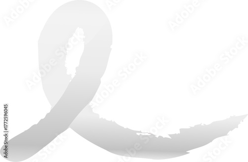 hand draw white ribbon Bound awareness for anti-violence against women, safe motherhood, and other related causes