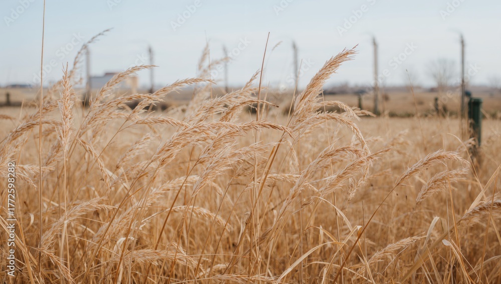 Obraz premium Dried grass for livestock feeding, nutrient-rich forage option