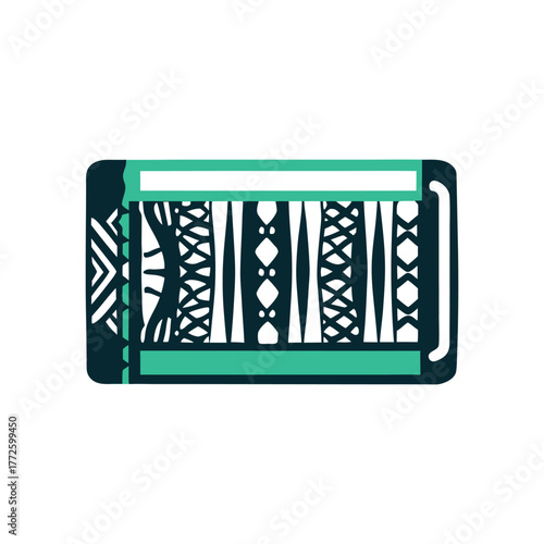 Abstract Loyalty Card Barcode Design A brown loyalty card barcode appears as thick lines