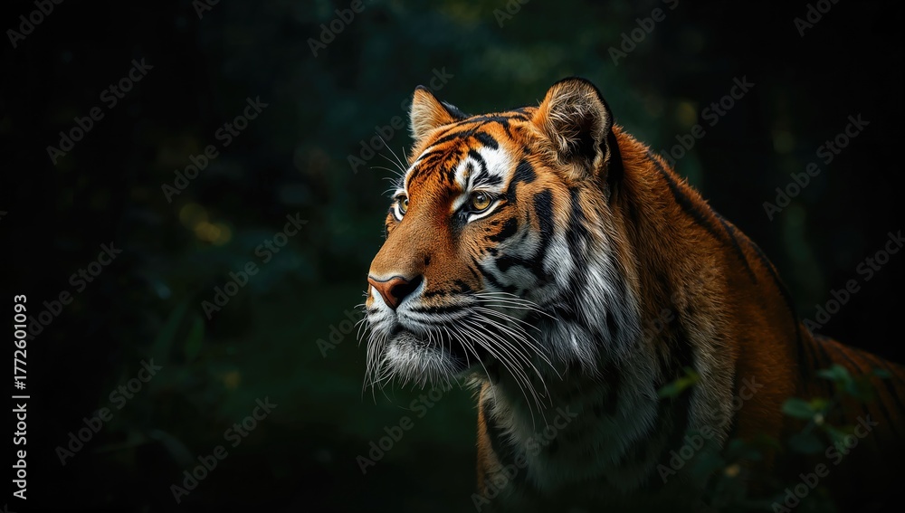Obraz premium The majestic tiger observed gracefully