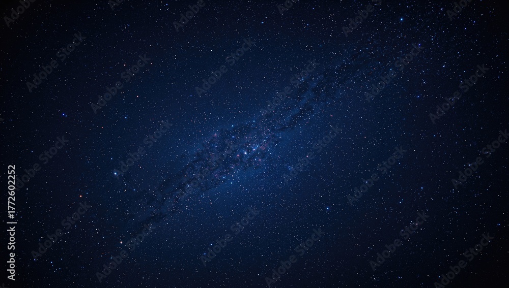 Fototapeta premium Dark blue night sky filled with stars and celestial bodies, cosmic wonder