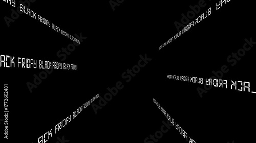 Animation Black Friday Perspective Typography Pattern Background