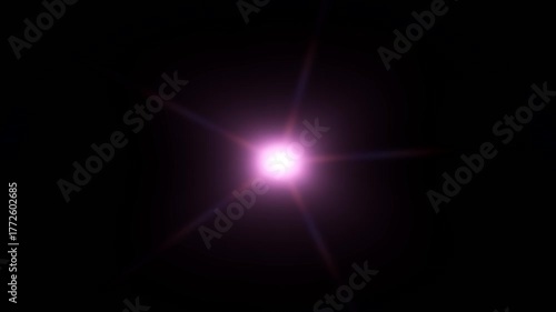 Animated Lens Flare Light Leak Video Overlay Starburst on black background