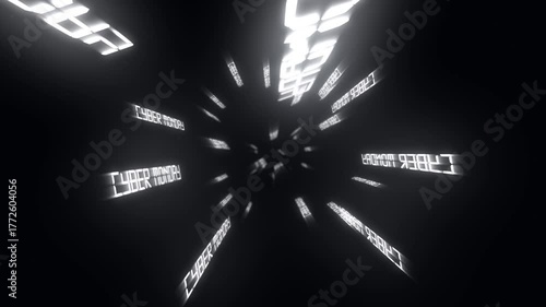 Animation Cyber Monday Perspective Typography Pattern Background