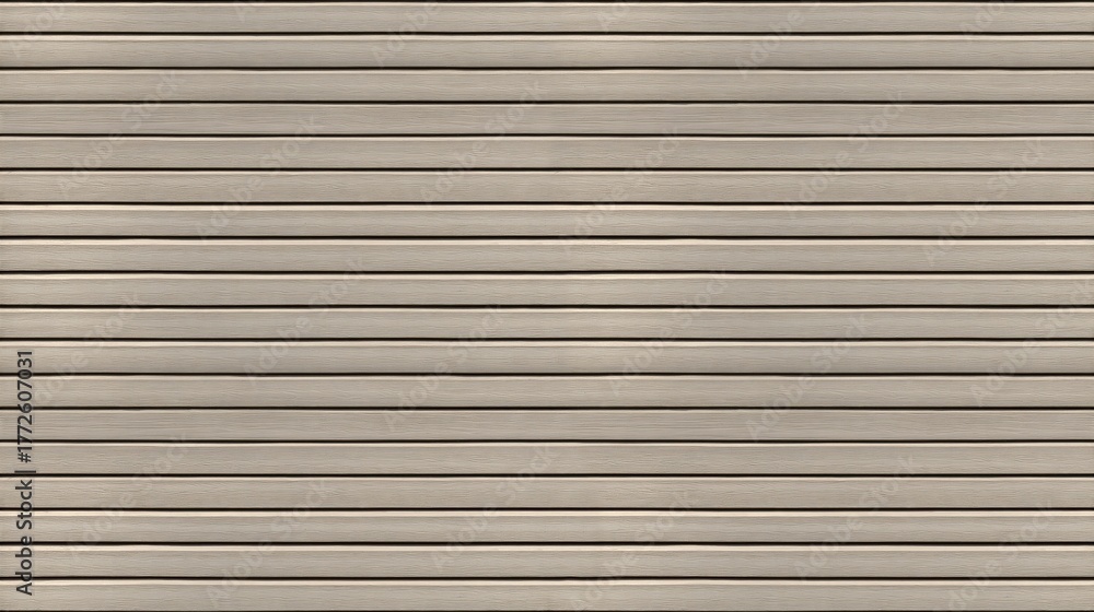 Obraz premium SEAMLESS greige wood siding texture, painted timber cladding, warm gray wooden paneling wall background.