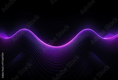 Abstract neon light wave glow background