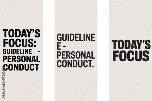 Focus on personal conduct guidelines for today's workplace and daily life emphasis on professionalism and ethics